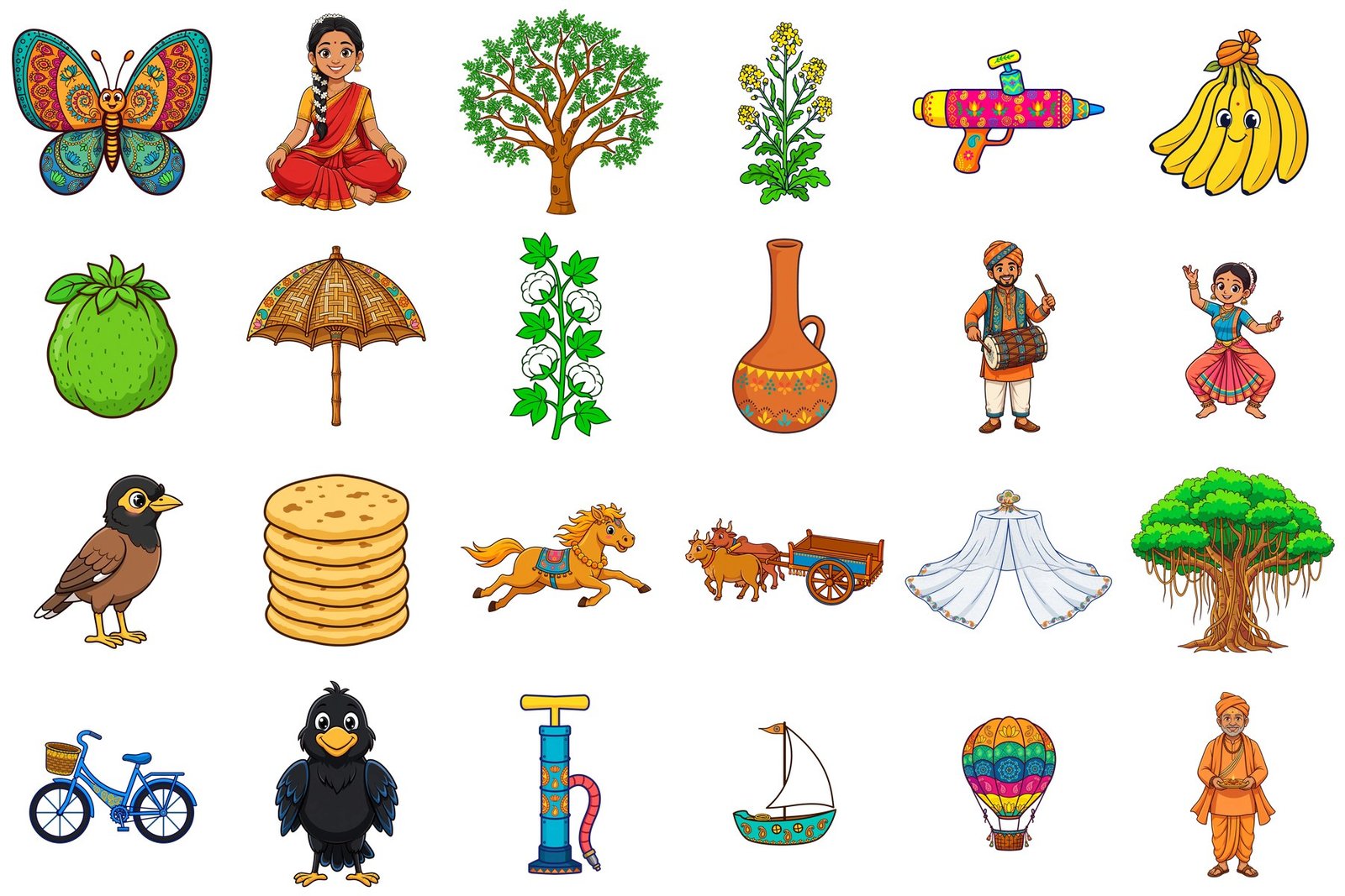 300 2D Cartoon PNG Assets Bundle